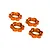 Traxxas 17mm Orange Aluminium Splined Serrated Wheel Nuts 4Pcs 7758T