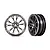 Traxxas 2.2" Weld Satin Black Chrome Front Drag Rims 2Pcs 9472A