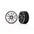 Traxxas 2.2" Weld Black Chrome Front Drag Rims 2Pcs 9472X