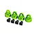 Traxxas Green Aluminium GT-Maxx Shock Caps 4Pcs w/ Spacers 9664G