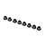 Traxxas 3mm Black Aluminium Flanged Nyloc Nuts 8Pcs 2744X