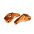 Traxxas Orange Aluminium Rear Hubs 2Pcs w/ Rubber Shielded Bearings 3652T