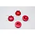 GPM Red Aluminium Flanged Serrated Wheel Nuts 4Pcs TXM005-R
