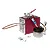 Sparmax Arism compressor and airbrush kit in limited edition red, featuring a red compressor, red airbrush, braided hose, cleaning brushes, and a cleaning pot.
