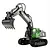 HuiNa 1558 Excavator RC Construction Vehicle Electric 1/18 Scale RTR - Green 1558-GREEN