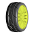 GRP 3.1" T03 Revo XM3 Soft Compound Tyres on Yellow Spoke Flex Rims - Glued Wheels 2Pcs GTY03-XM3
