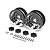Losi 1/10 D&D Mega Chrome Truck Silver Rims 2Pcs LOS44005