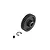 ARRMA 38T 1Mod Safe-D8 pinion gear with a small grub screw and E-clip on a white background.