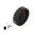 ARRMA 34T 1Mod Safe-D5 pinion gear with a grub screw and E-clip on a white background.