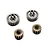 Two large silver portal gears and two smaller brass-colored pinion gears arranged on a white background.