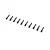 Ten black metal grub screws with partial threading arranged in a diagonal line against a white background.