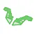 Losi Green Aluminium Front Chassis Plates 2Pcs LOS241059