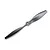 A grey E-Flite 9.5x7.5 inch RC airplane propeller against a white background.