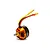 Spektrum Avian 4240 800Kv brushless outrunner motor with orange anodized housing and three pre-soldered bullet connectors.