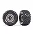 Traxxas 3.8" Sledgehammer Tyres on Black/Grey Modular Rims - Glued Wheels 2Pcs 9572