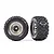 Traxxas 3.8" Sledgehammer Tyres on Satin Black Chrome Modular Rims - Glued Wheels 2Pcs 9572A