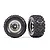 Traxxas 3.8" Sledgehammer Tyres on Black Chrome Modular Rims - Glued Wheels 2Pcs 9572T