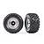 Traxxas 3.8" Sledgehammer Tyres on Satin Chrome Modular Rims - Glued Wheels 2Pcs 9572X