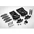 Rovan centre differential bracket kit including plastic mounts, metal pins, screws, and springs on a white background.
