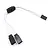 Yeah Racing 150mm White Y-Harness High Current Servo Wire w/ JR/Futaba Plug WPT-0154WT