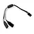 Yeah Racing 150mm Black Y-Harness High Current Servo Wire w/ JR/Futaba Plug WPT-0154BK