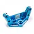 A blue anodized aluminium shock brace for Tamiya XV-02 by Yeah Racing, featuring machined edges and YR logo.