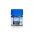 A 10ml glass jar of Tamiya LP-81 Mixing Blue lacquer paint with a blue plastic screw-top lid, set against a white background.