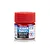 A small glass jar of Tamiya LP-82 Mixing Red lacquer paint with a bright red screw-on cap, set against a plain white background.
