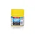 A small glass jar of Tamiya LP-83 Mixing Yellow Lacquer Paint with a bright yellow screw-top lid, set against a white background.