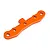 An orange anodized aluminium front suspension arm pin brace for HPI Trophy RC cars, shown against a white background.