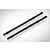 Two black metal RC driveshafts with hexagonal ends and threaded tips, isolated on a white background.