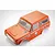 An orange RGT Rock Cruiser V3 RC crawler body shell shown from a high angle against a white background.