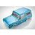 A blue RGT Rock Cruiser V3 RC crawler body shell shown from a high angle against a white background.