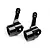 HPI Trophy Buggy/Truggy Black Aluminium Steering Hubs 2Pcs 101767