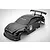 A black HSP GTR RC car body shell with racing decals, including number 11 and a rear spoiler, isolated on a white background.