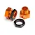 HPI Trophy Buggy/Truggy Orange/Black Aluminium 17mm (6.7mm Thick) Wheel Hex Adapters w/ Wheel Nuts 2Pcs 101792
