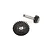 Axial steel overdrive gear set including a ring gear and a pinion gear on a white background.