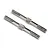 Two silver-coloured metal turnbuckles for an RC car, shown against a white background.