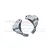 Two silver aluminium rear hub carriers for RC cars, shown from a top-down perspective against a white background with a faint GPM logo watermark.
