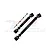 GPM Racing carbon steel centre CVD driveshaft set for RC cars, featuring two black driveshafts and four small metal pins against a branded background.