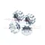 GPM Pro-Line Silver Aluminium 8x32 to 17mm Wheel Hex Adapters 4Pcs PL8X32+17/2-S