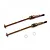 Two Yeah Racing spring steel CVD driveshafts with bronze finish and two small metal washers on a white background.