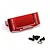 A red anodized aluminium Yeah Racing servo mount with included black screws and washers on a white background.