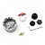 Yeah Racing Gunmetal Aluminium Transmitter Steering Wheel Set YA-0716GM