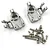 Yeah Racing Gunmetal Aluminium Steering Hubs Set AXCP-017GM