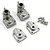 Yeah Racing Gunmetal Aluminium Rear Hubs Set AXCP-018GM