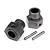 HPI Baja 5B/5SC/5T Gunmetal Aluminium 24mm Rear Wheel Hexes w/ Pins 2Pcs 102157