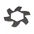HPI Baja 5B/5SC/5T Gunmetal Brake Disc Fin Plate 102171
