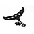 A Kyosho carbon fibre rear shock stay with included black screws and nylon lock nuts on a white background.