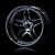 MST 1.9" (+8mm Off-Set) FB Silver Black Rims 4Pcs 102061SBK